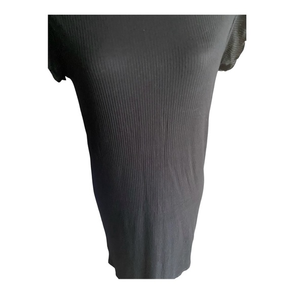NWT-URBAN GIRL-BLACK RIBBED DRESS-SIZE MEDIUM - Picture 2 of 6